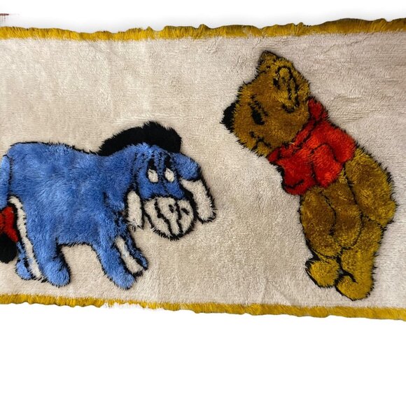 Vintage Disney Winnie the Pooh Sears Nursery Area Rug 100% Tufted Cotton - Picture 5 of 10
